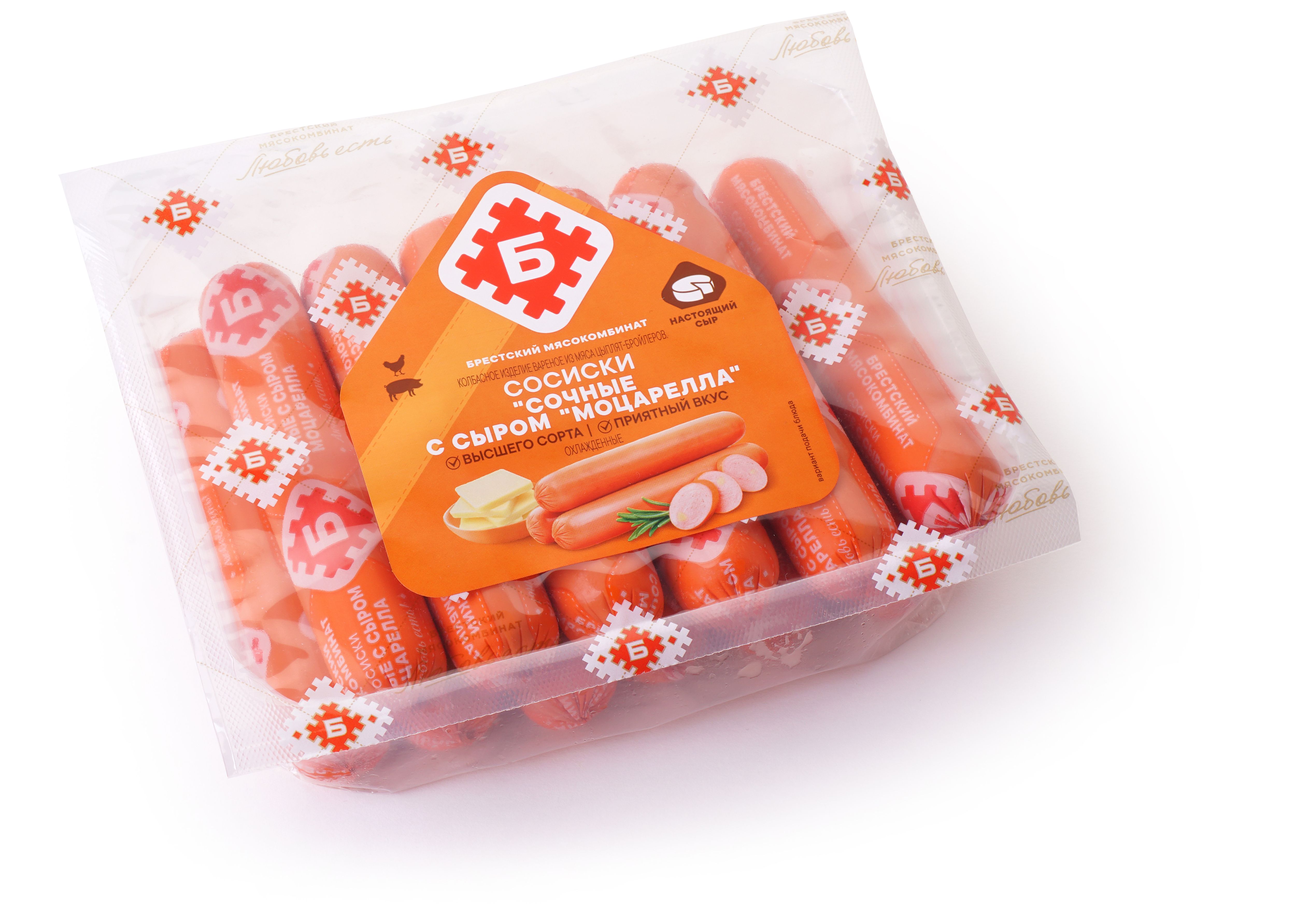 СОСИСКИ "СОЧНЫЕ С СЫРОМ "МОЦАРЕЛЛА"