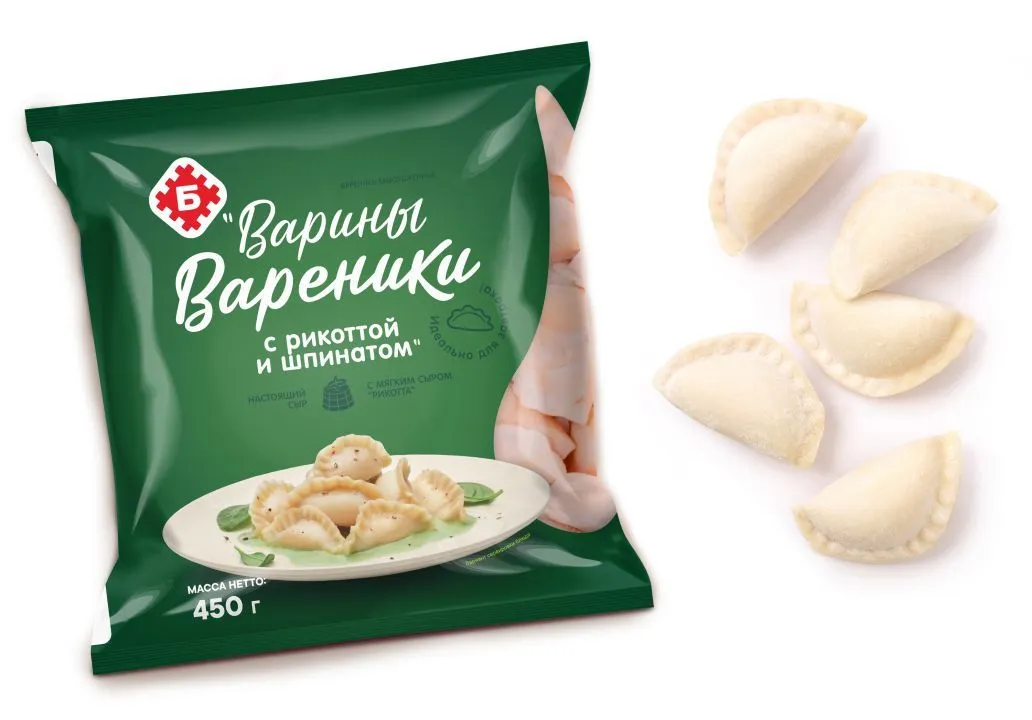 "ВАРВАРИНЫ ВАРЕНИКИ С РИКОТТОЙ И ШПИНАТОМ"