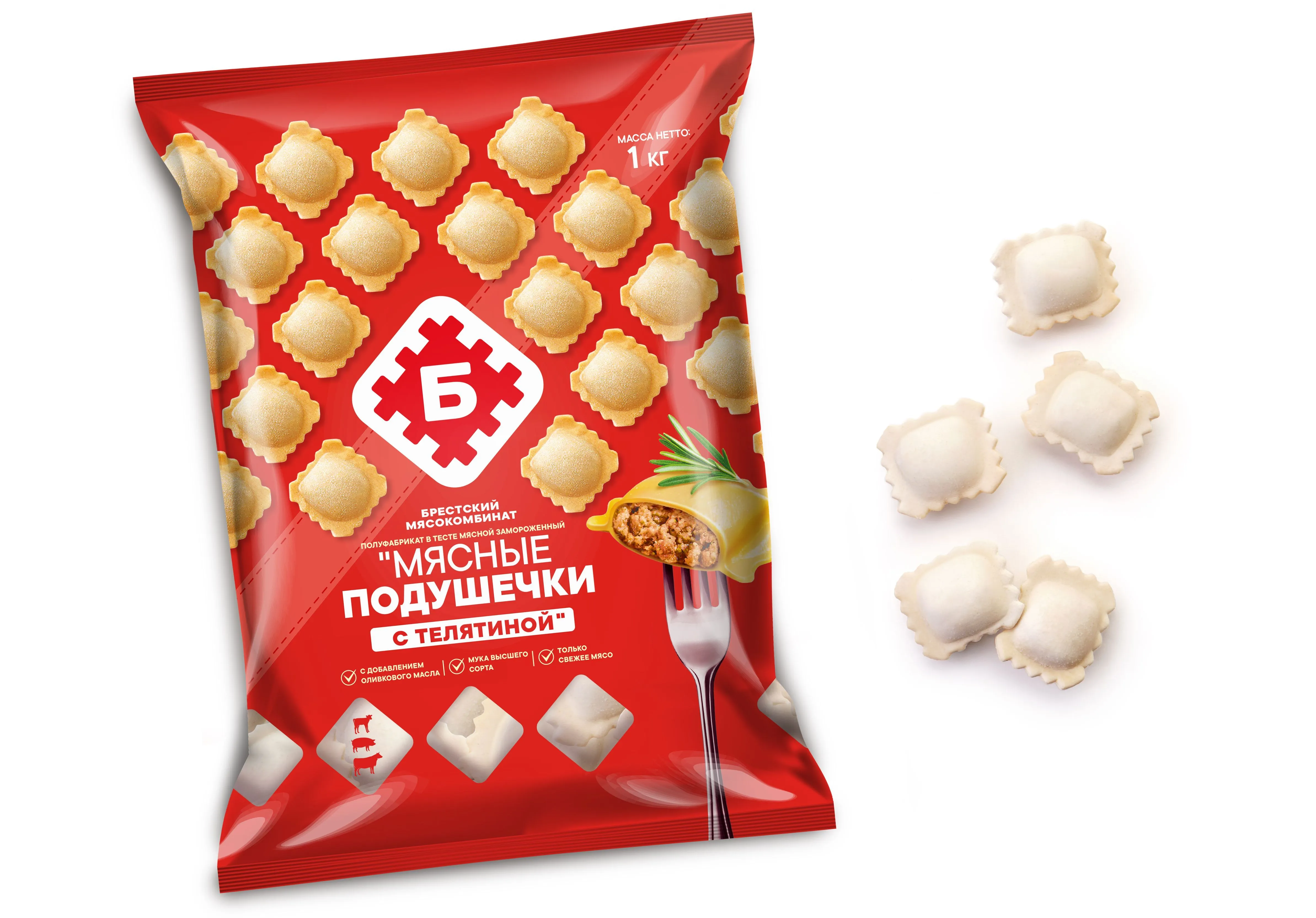 МЯСНЫЕ ПОДУШЕЧКИ "С ТЕЛЯТИНОЙ"