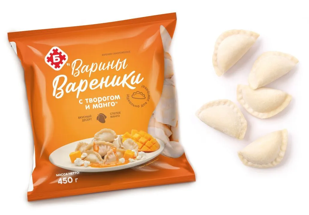 "ВАРВАРИНЫ ВАРЕНИКИ С ТВОРОГОМ И МАНГО"